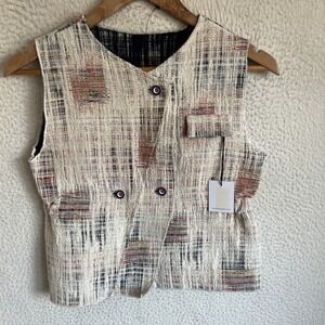 Women's Multicolor Tweed Vest